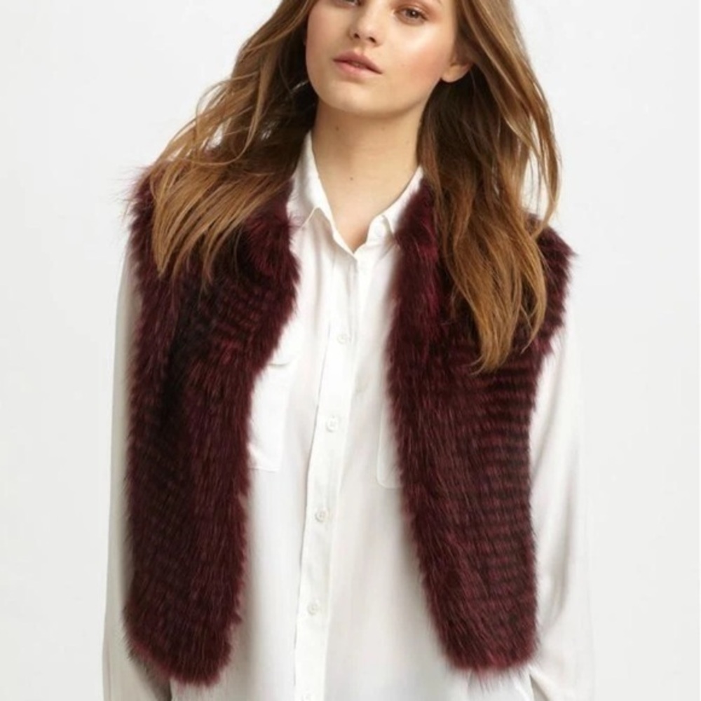 Theory Raccoon Fur Vest